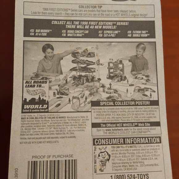 Hot Wheels 1998 First Editions Whatta Drag Collector #673 -- ITEM #2060 - Picture 3 of 3